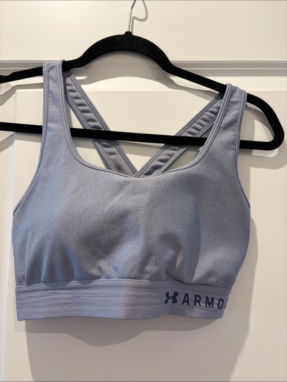 Under Armour Heather Gray Crossback Sports Bra